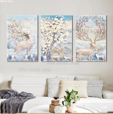 Tải file gốc File bộ tranh treo hiện đại HD40302 (in khổ lớn) không vỡ