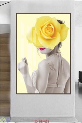 Ảnh gốc File tranh treo hiện đại HD4033 (nét căng) in mica