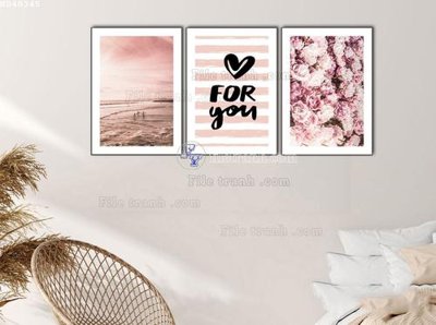 File tranh File bộ tranh treo hiện đại HD40345 (ảnh gốc) in trần 3D