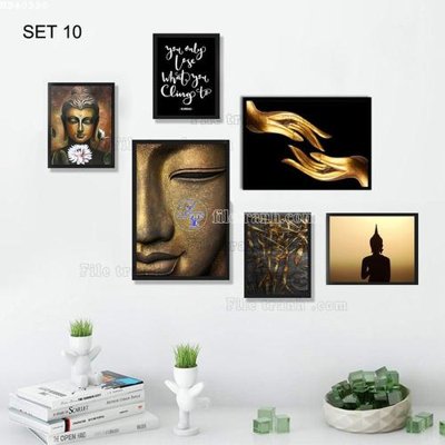 File tranh File bộ tranh treo hiện đại HD40396 (bản gốc) in lụa 3D