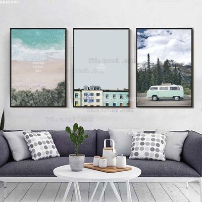 File ảnh File bộ tranh treo hiện đại HD40397 (gốc) in poster