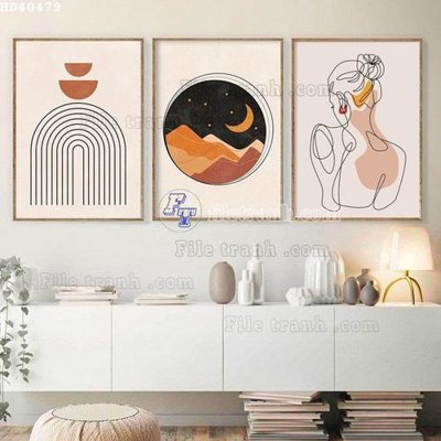 File in ấn File bộ tranh treo hiện đại HD40479 (bản gốc) từ file gốc