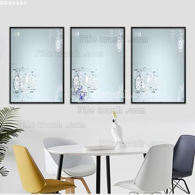 File gốc File bộ tranh treo hiện đại HD40480 (in ấn) không giới hạn