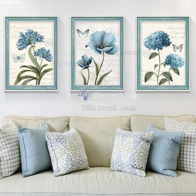 File in trần File bộ tranh treo hiện đại HD40582 (bản gốc) 5D