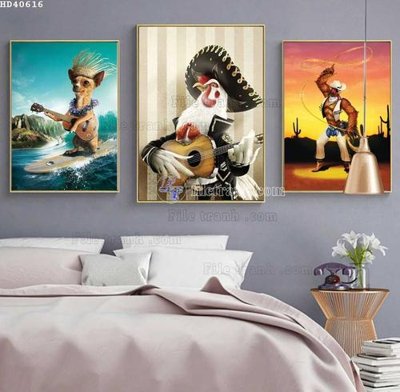 Tải file File bộ tranh treo hiện đại HD40616 (PSD) cho in tranh kính