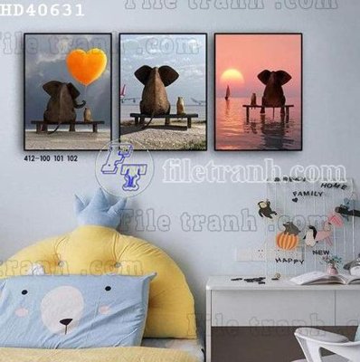 Tải file File bộ tranh treo hiện đại HD40631 (gốc) làm file quảng cáo