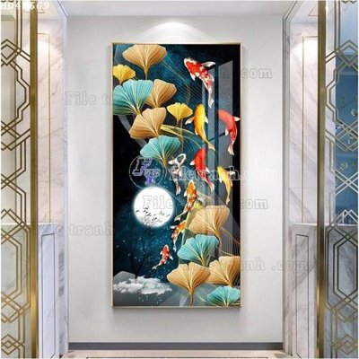 File gốc File bộ tranh treo hiện đại HD40669 (in mica) trang trí