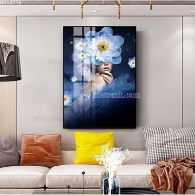 File tranh gốc in trần nhà File bộ tranh treo hiện đại HD40776 3D