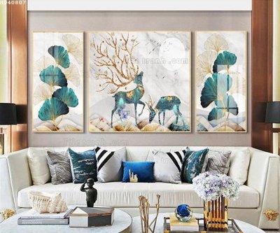 File gốc File bộ tranh treo hiện đại HD40807 (bản quyền) cho in ấn
