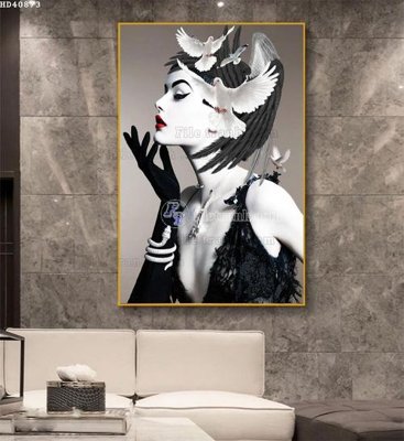 File tranh File bộ tranh treo hiện đại HD40873 (gốc) chủ đề con người