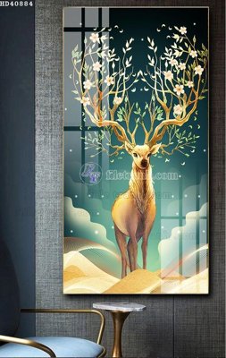 File gốc File bộ tranh treo hiện đại HD40884 (in tráng gương) ốp tường