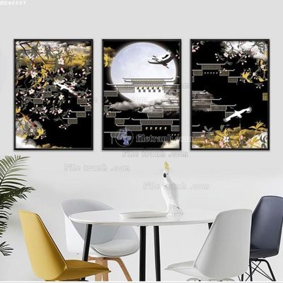 File gốc File bộ tranh treo hiện đại HD40897 (in mica) trang trí