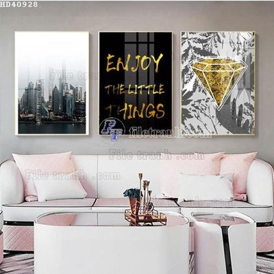 File gốc File bộ tranh treo hiện đại HD40928 (in 3D) cho trang trí