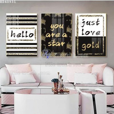 File in ấn File bộ tranh treo hiện đại HD40931 (bản gốc) chất lượng cao