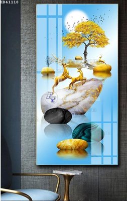 File in trần File bộ tranh treo hiện đại HD41118 (bản gốc) bầu trời