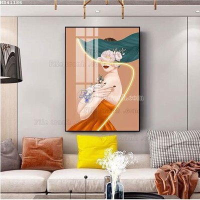 File tranh File bộ tranh treo hiện đại HD41186 (bản gốc) in canvas