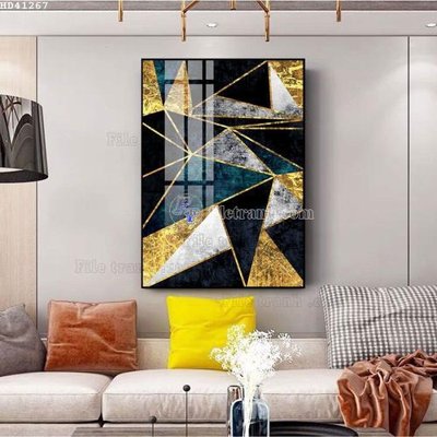 File gốc File bộ tranh treo hiện đại HD41267 (in lụa) tranh phong thủy