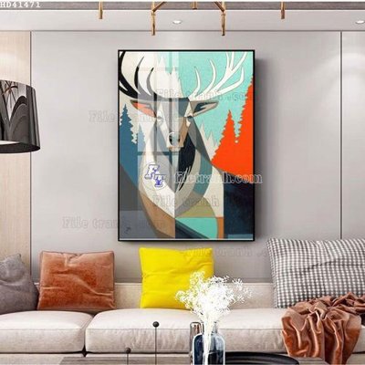 Ảnh gốc File bộ tranh treo hiện đại HD41471 (độ nét cao) in mica