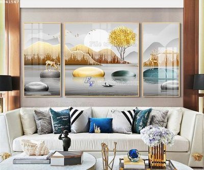 Download file gốc File bộ tranh treo hiện đại HD41547 (in mica) 3D