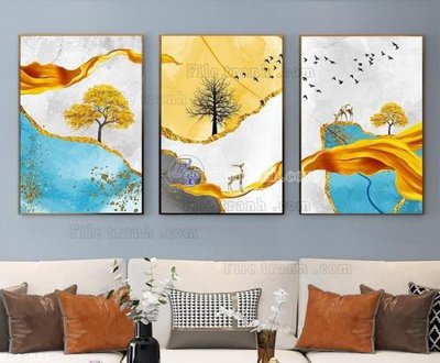 Tải file File bộ tranh treo hiện đại HD41581 (ảnh gốc) in tranh kính