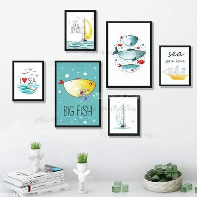 File tranh File bộ tranh treo hiện đại HD41586 (bản gốc) in canvas