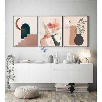 Tải file gốc File bộ tranh treo hiện đại HD41627 (in khổ lớn) không vỡ