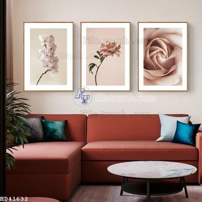 Tải file File bộ tranh treo hiện đại HD41632 (gốc) làm file tranh quảng cáo