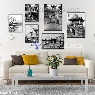 File gốc File bộ tranh treo hiện đại HD41651 (PNG) không nền chất lượng