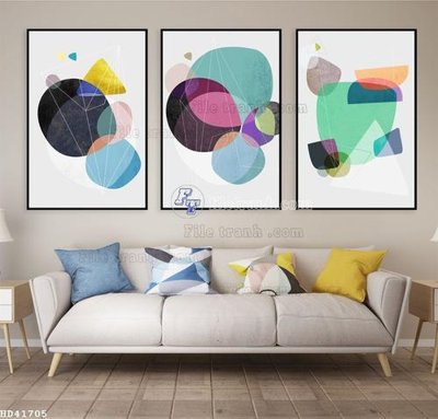 File gốc File bộ tranh treo hiện đại HD41705 (cho in 3D) độc đáo