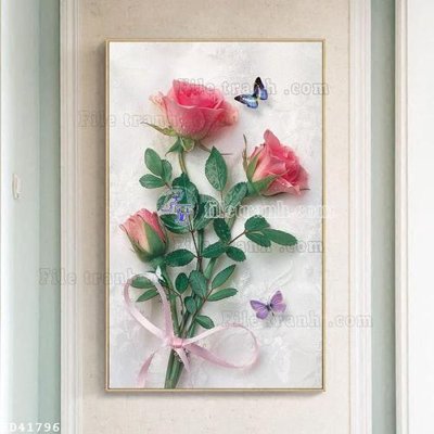 Ảnh gốc File bộ tranh treo hiện đại HD41796 (nét căng) in mica