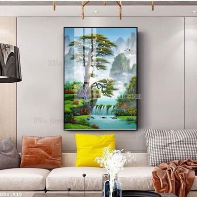 File in trần File bộ tranh treo hiện đại HD41919 (bản gốc 3D) sống động