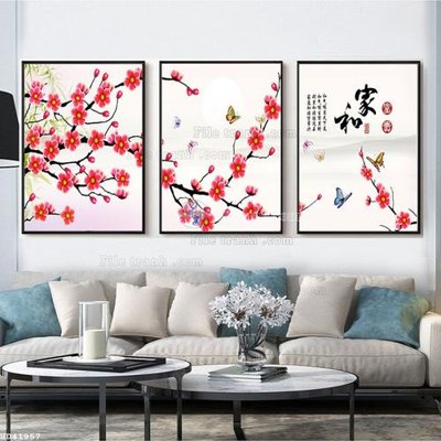 Tải file File bộ tranh treo hiện đại HD41957 (PSD) cho in tranh 3D