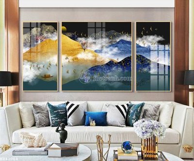 File gốc File bộ tranh treo hiện đại HD42004 (in mica) trang trí