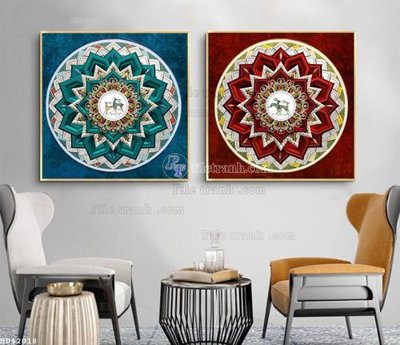 File tranh File bộ tranh treo hiện đại HD42018 (gốc) phong cách tối giản