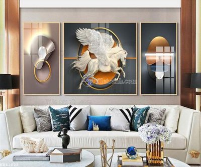 Download file File bộ tranh treo hiện đại HD42028 (gốc) in mica đèn LED