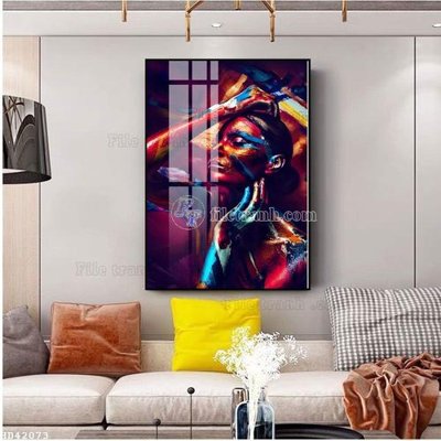 File gốc File bộ tranh treo hiện đại HD42073 (in lụa) họa tiết 3D