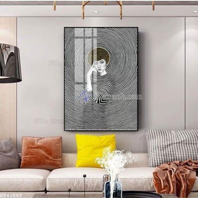 File tranh File bộ tranh treo hiện đại HD42083 (file gốc) chuẩn màu in