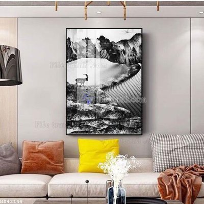 File gốc File bộ tranh treo hiện đại HD42149 (in lụa) chi tiết cao