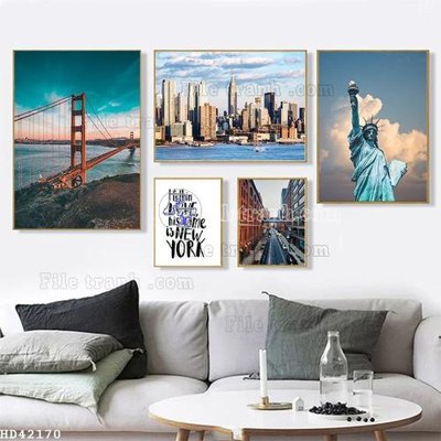 File tranh File bộ tranh treo hiện đại HD42170 (ảnh gốc) cho in ấn kỹ thuật số