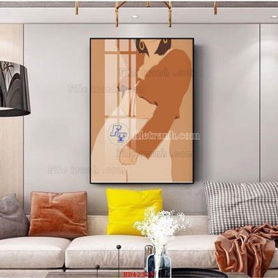 Download file gốc File tranh hiện đại treo tường HD42329 (in lụa) hoa lá