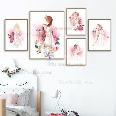 Hình ảnh file gốc in trần nhà File tranh hiện đại treo tường HD42414