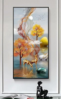 Tải file File tranh hiện đại treo tường HD42475 (gốc) chủ đề phong thủy