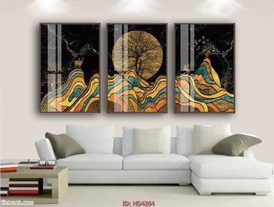 Hình ảnh file gốc Tranh bộ hiện đại HD4264 cho in UV