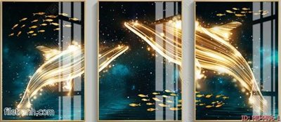 Ảnh gốc file in lụa Tranh bộ hiện đại HD4496 chi tiết