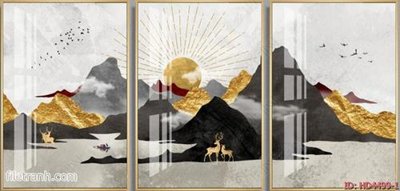 File ảnh Tranh bộ hiện đại HD4499 (gốc) in standee