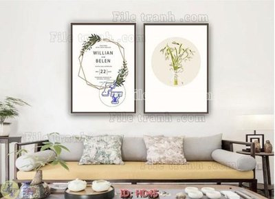 File tranh File tranh hiện đại HD45 (bản gốc) treo phòng ăn