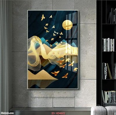 File gốc Tranh bộ hiện đại HD4602 (in mica) cắt laser