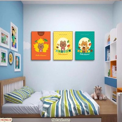 Tải file Tranh bộ hiện đại HD4619 (PSD) cho in ấn quảng cáo