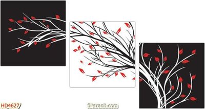 File tranh Tranh bộ hiện đại HD4627 (gốc) in trên kính