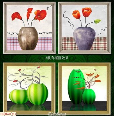 File gốc Tranh bộ hiện đại HD4678 (ảnh chi tiết) để in lụa